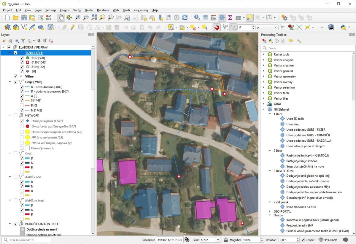 QGIS vtičnik GJI Elaborat | level2